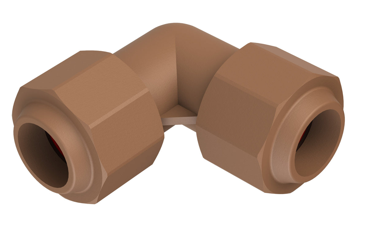 Unitwist plumbing elbow
