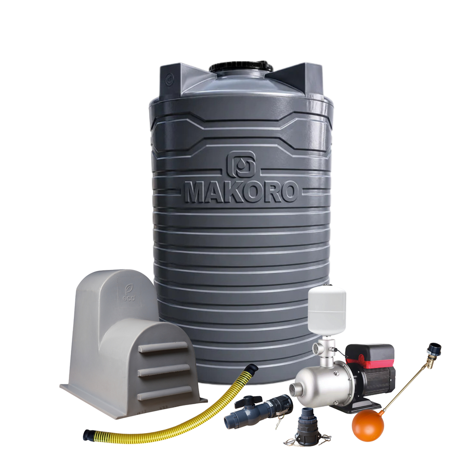 Makoro 2250L Slimline Water Tank + Tesk VSD Pump Combo