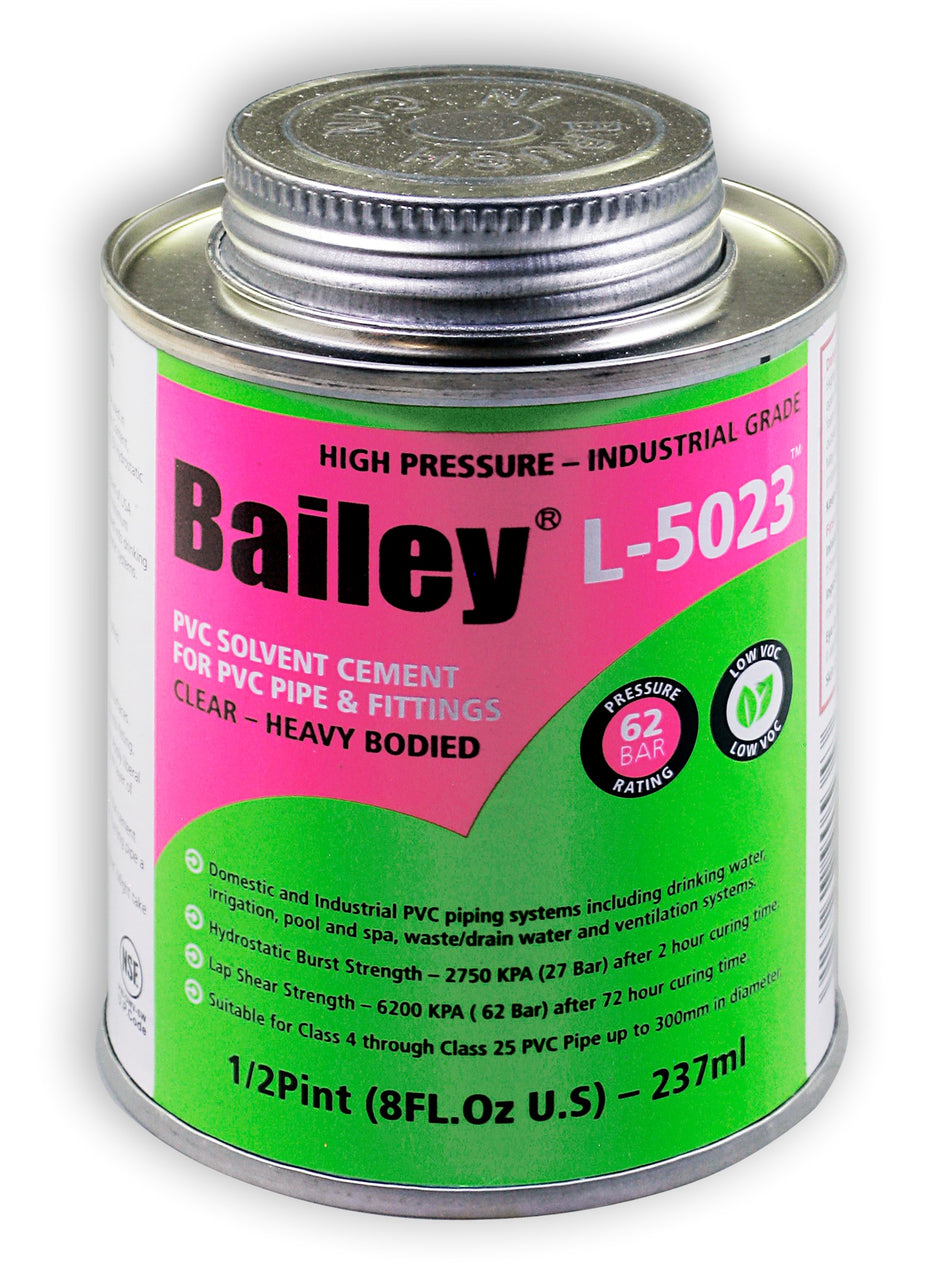 BAILEY HIGH PRESSURE PVC SOLVENT (L-5023)-946ML