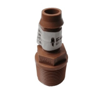 EMJAY BROWN DRIP MALE ADAPTOR 17MMX 3/4"