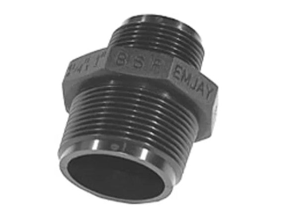 EMJAY POLY 25MM X 1/2" REDUCING NIPPLE