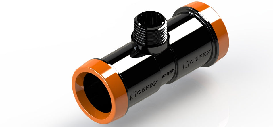 EZ FLOW MALE TEE 25MM