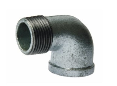 GALVANISED 90D MALE/FEMALE ELBOW 100MM