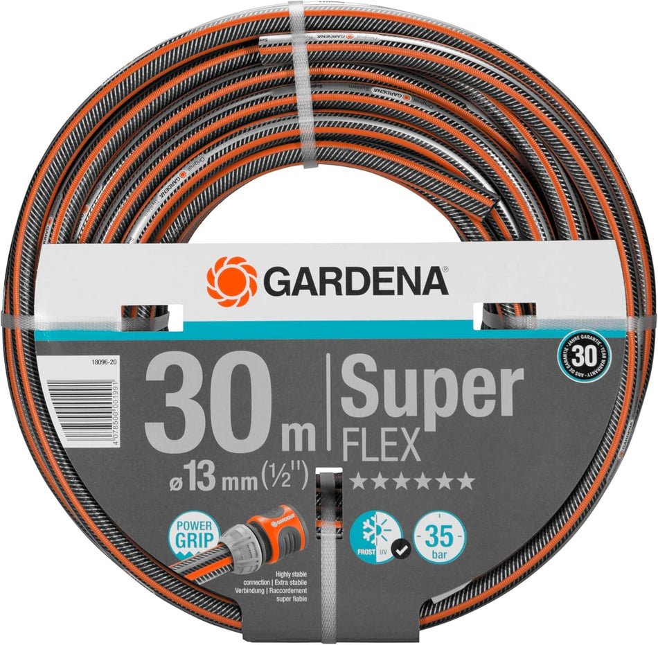 GARDENA PREMIUM SUPERFLEX HOSE 13MM (1/2") x 30M