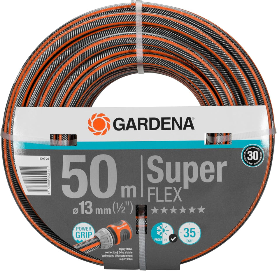 GARDENA PREMIUM SUPERFLEX HOSE 13MM (1/2") x 50M
