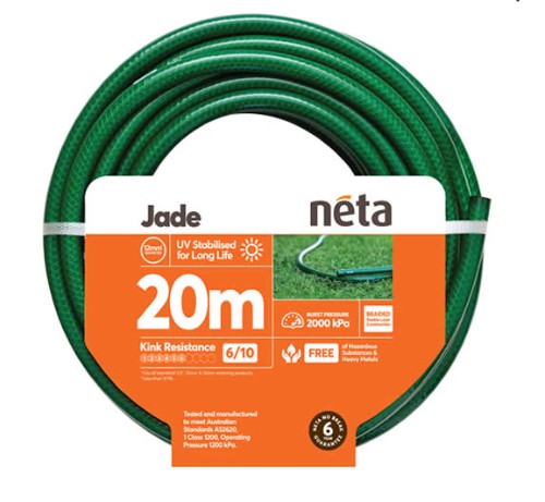 NETA JADE GARDEN HOSE 12MM (1/2") 20 METRE