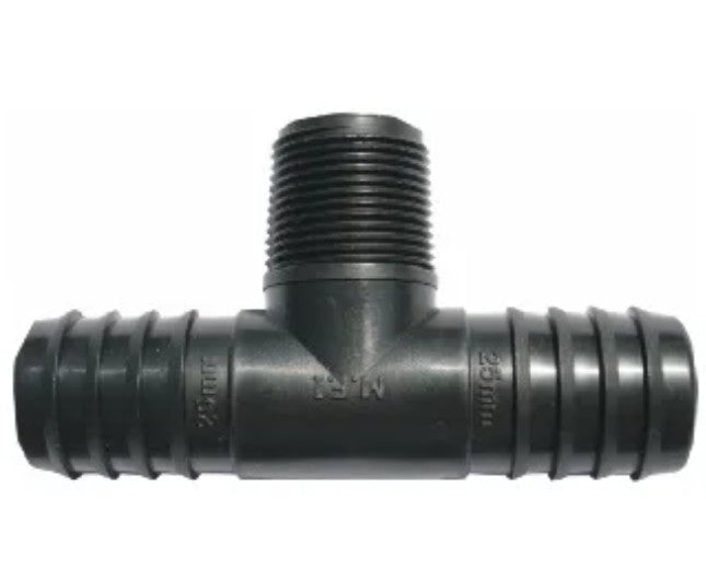 NYLON MALE COMBI TEE 40MM X 1 1/2''