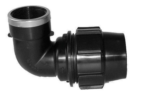 PLASSON COMPRESSION FEMALE ELBOW 25mm x 1/2''