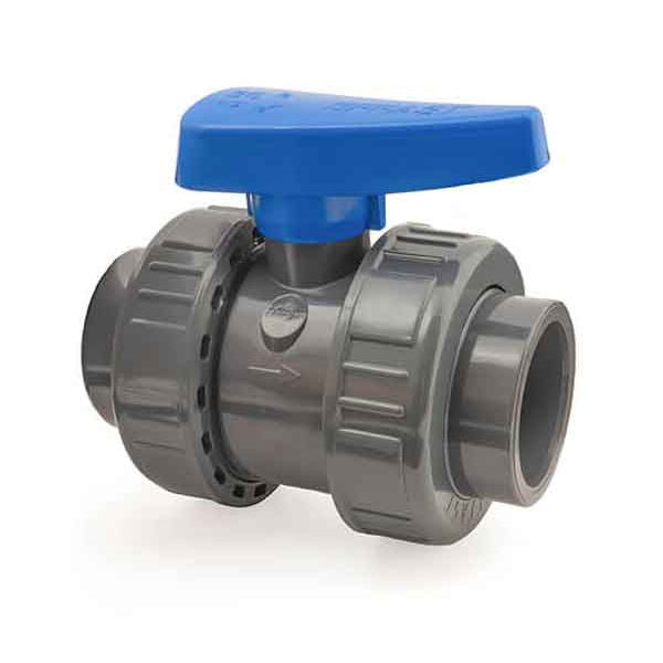 DOUBLE UNION BALL VALVE GLUE 75MM
