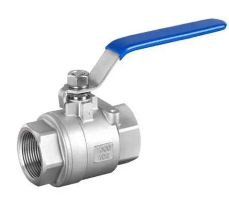 BALL VALVE STAINLESS STEEL TWO PIECE 40MM