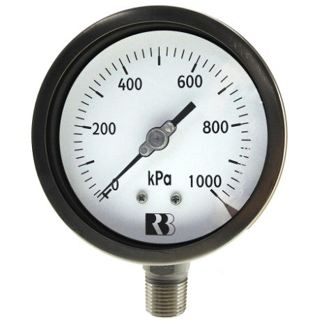 PRESSURE GAUGE 0 - 1600 KPA (1/4 BSP)